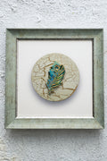 Azure Feather Medallion Wall Art
