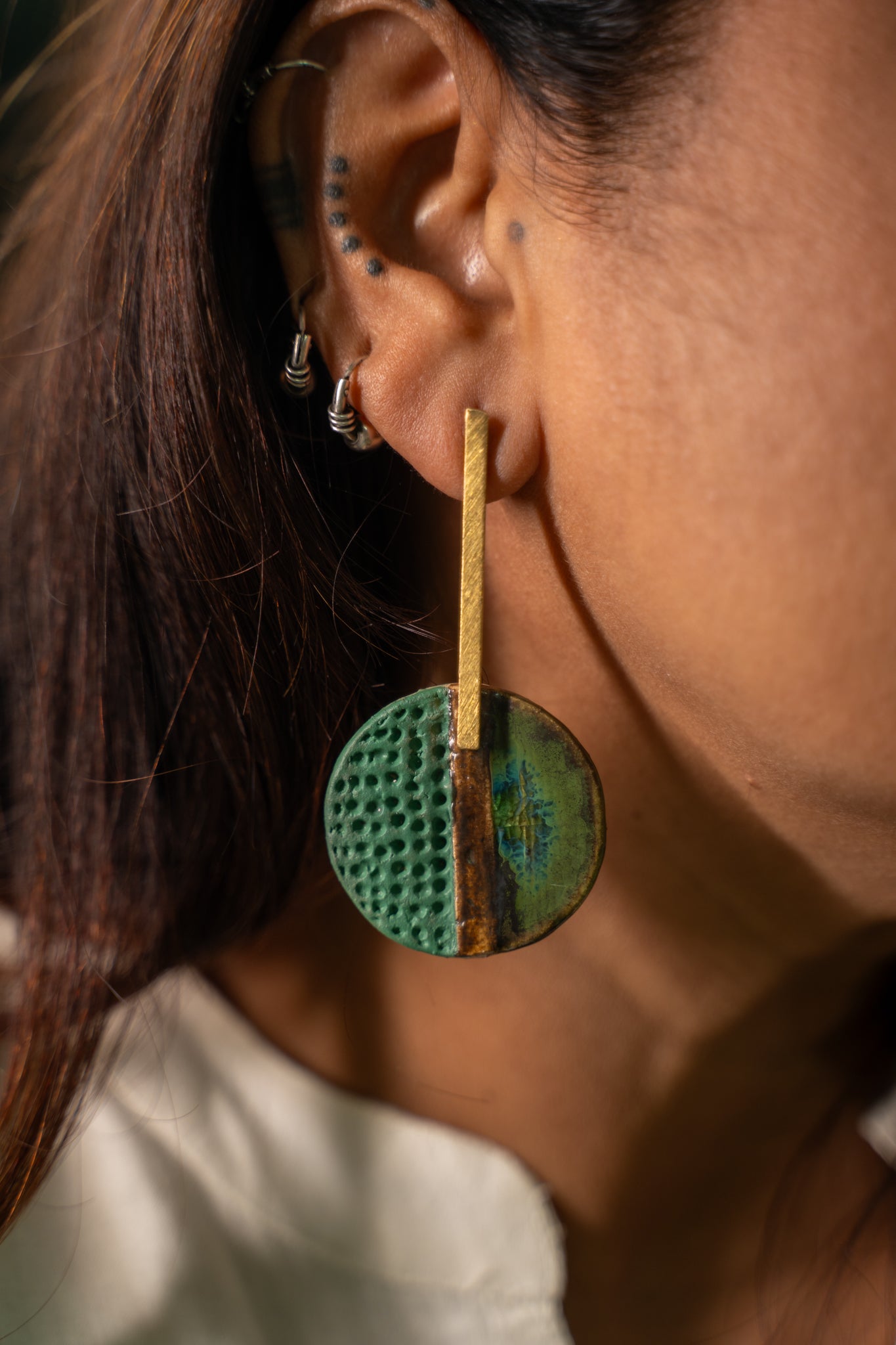 Handmade Ceramic Statement Earrings