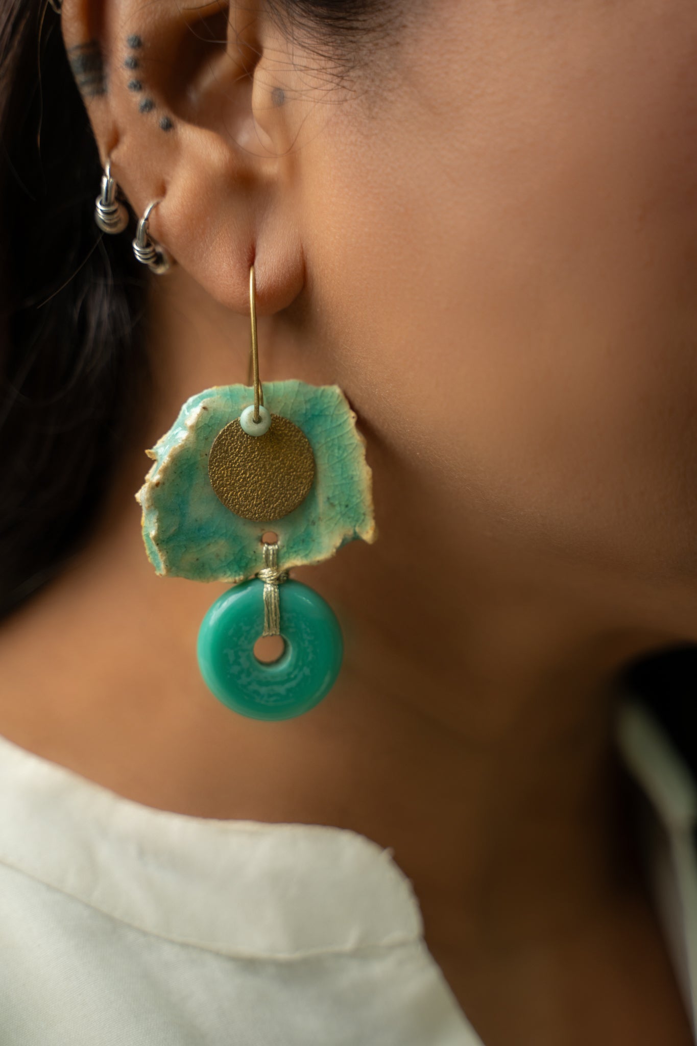 Handcrafted Ceramic Statement Earrings