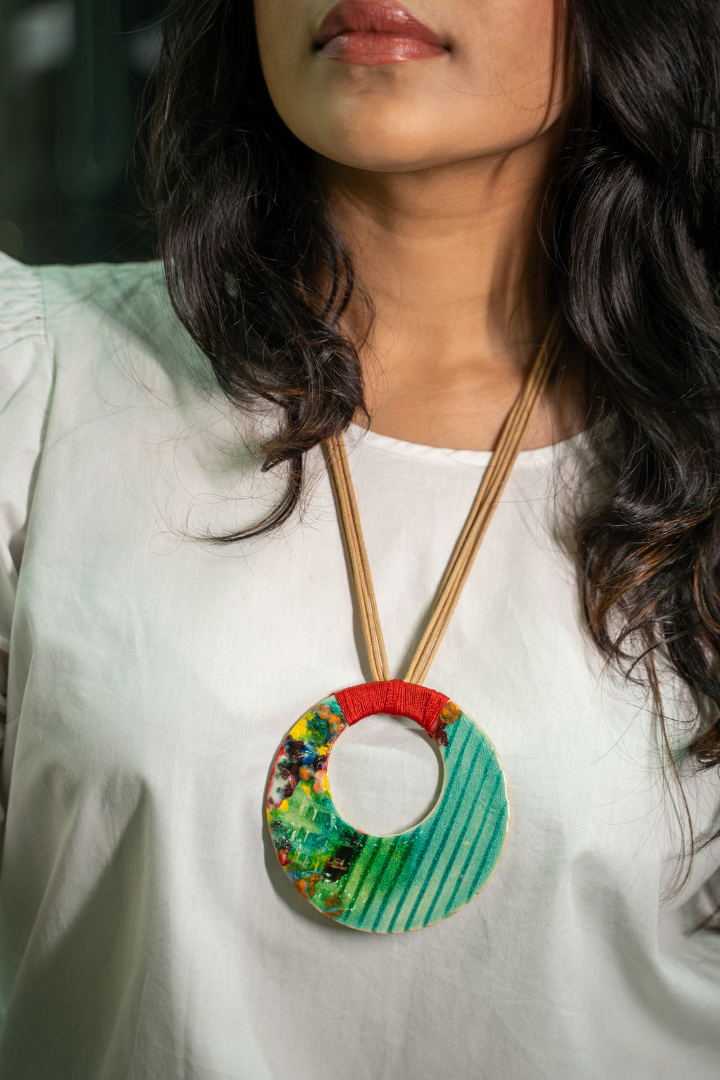 Handcrafted Ceramic Pendant Necklace