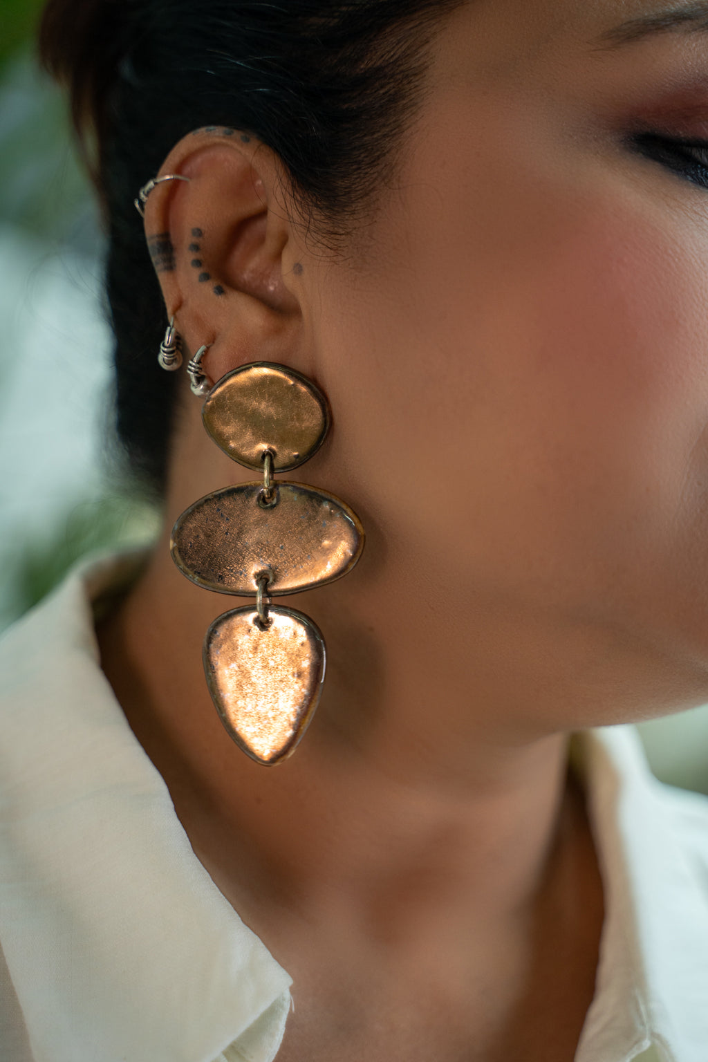 Handcrafted Cascade Ceramic Earrings