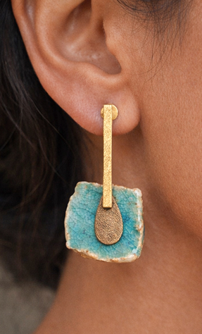 Handcrafted Ceramic Drop Earrings