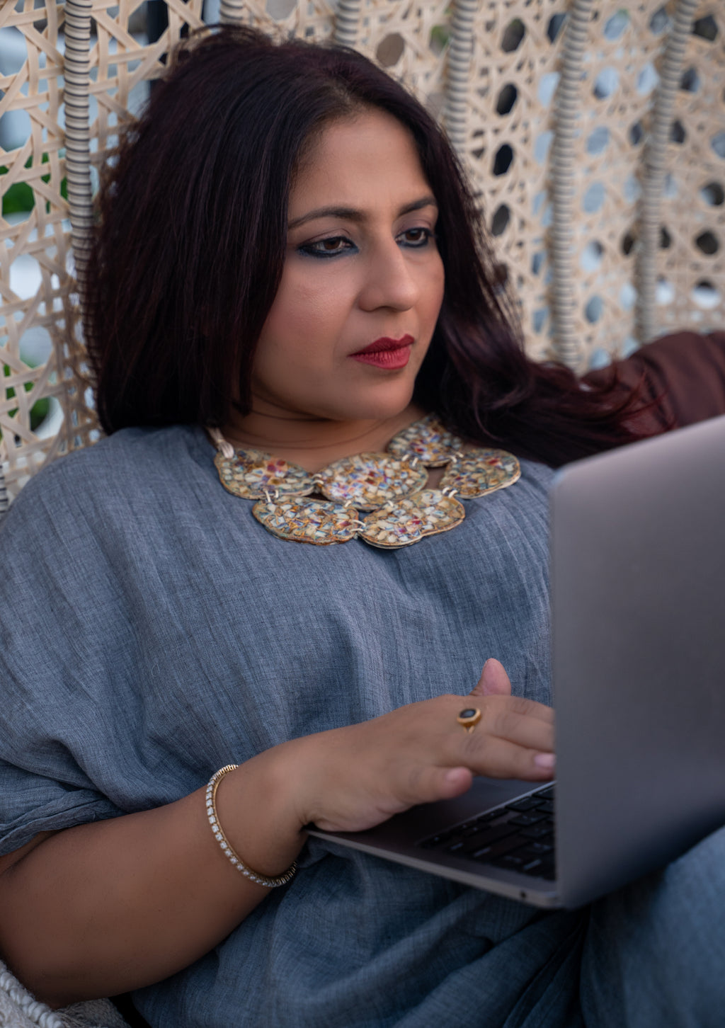 Handcrafted Ceramic Statement Necklace