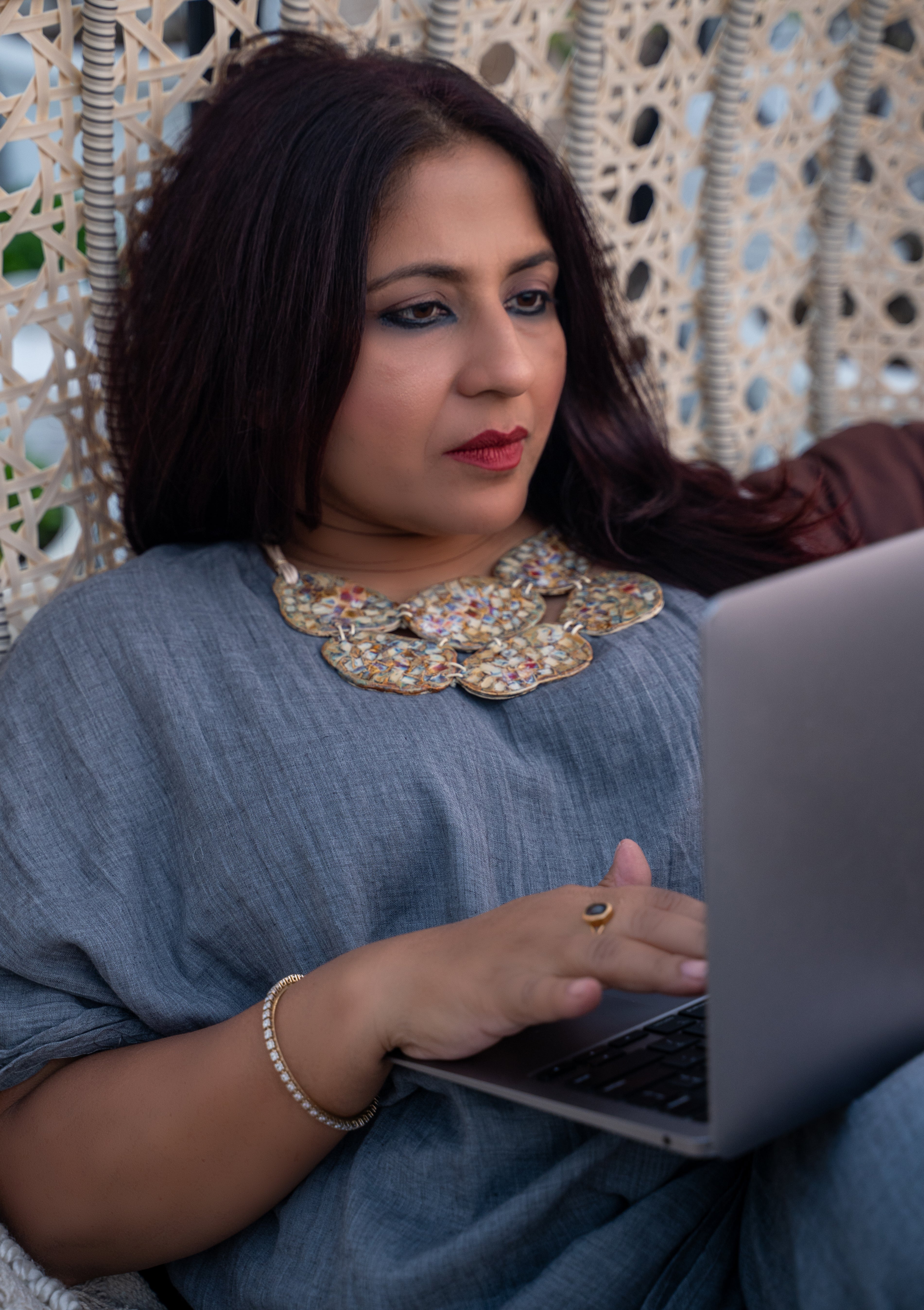 Handcrafted Ceramic Statement Necklace