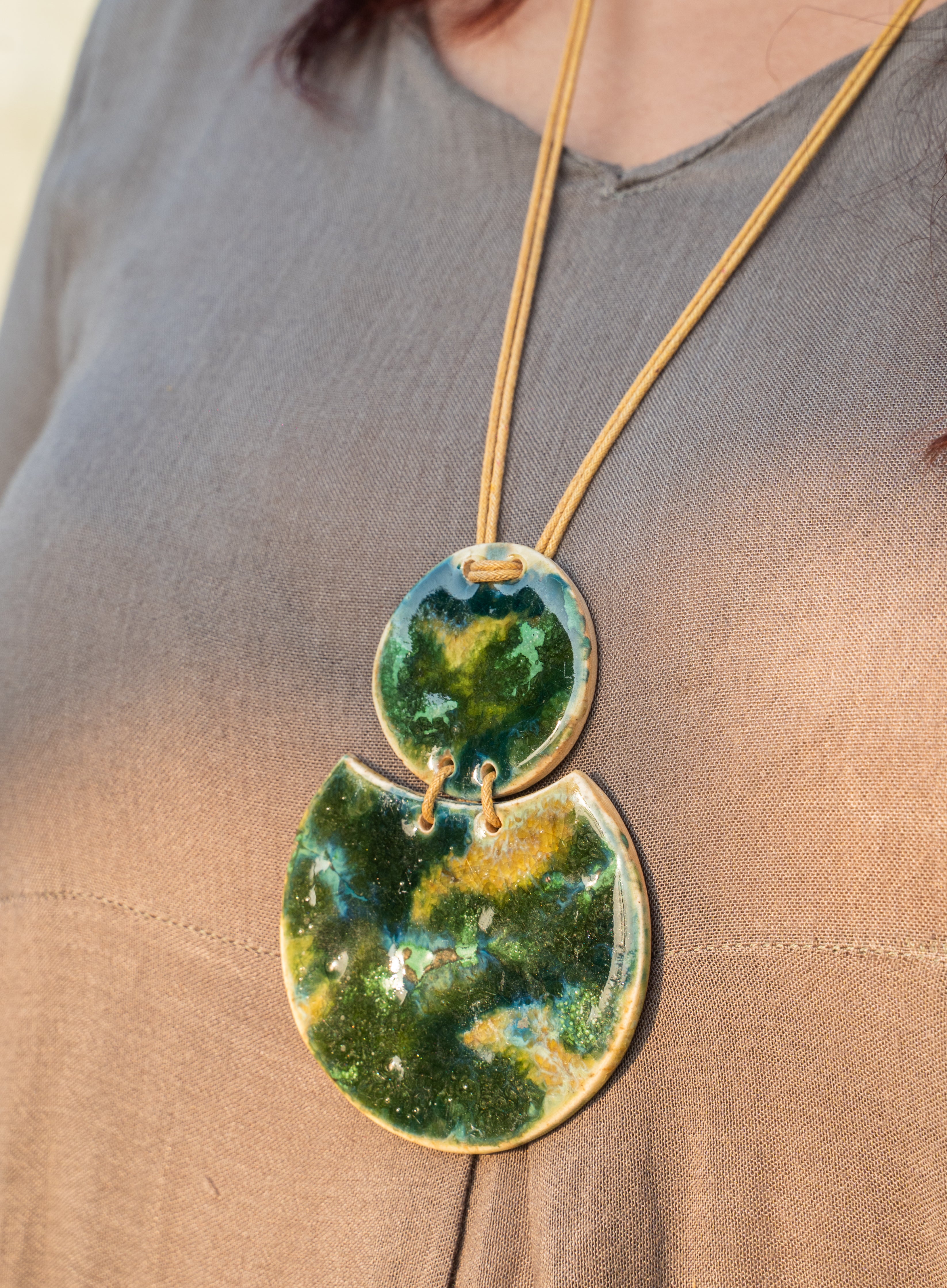Handcrafted Ceramic Pendant Necklace
