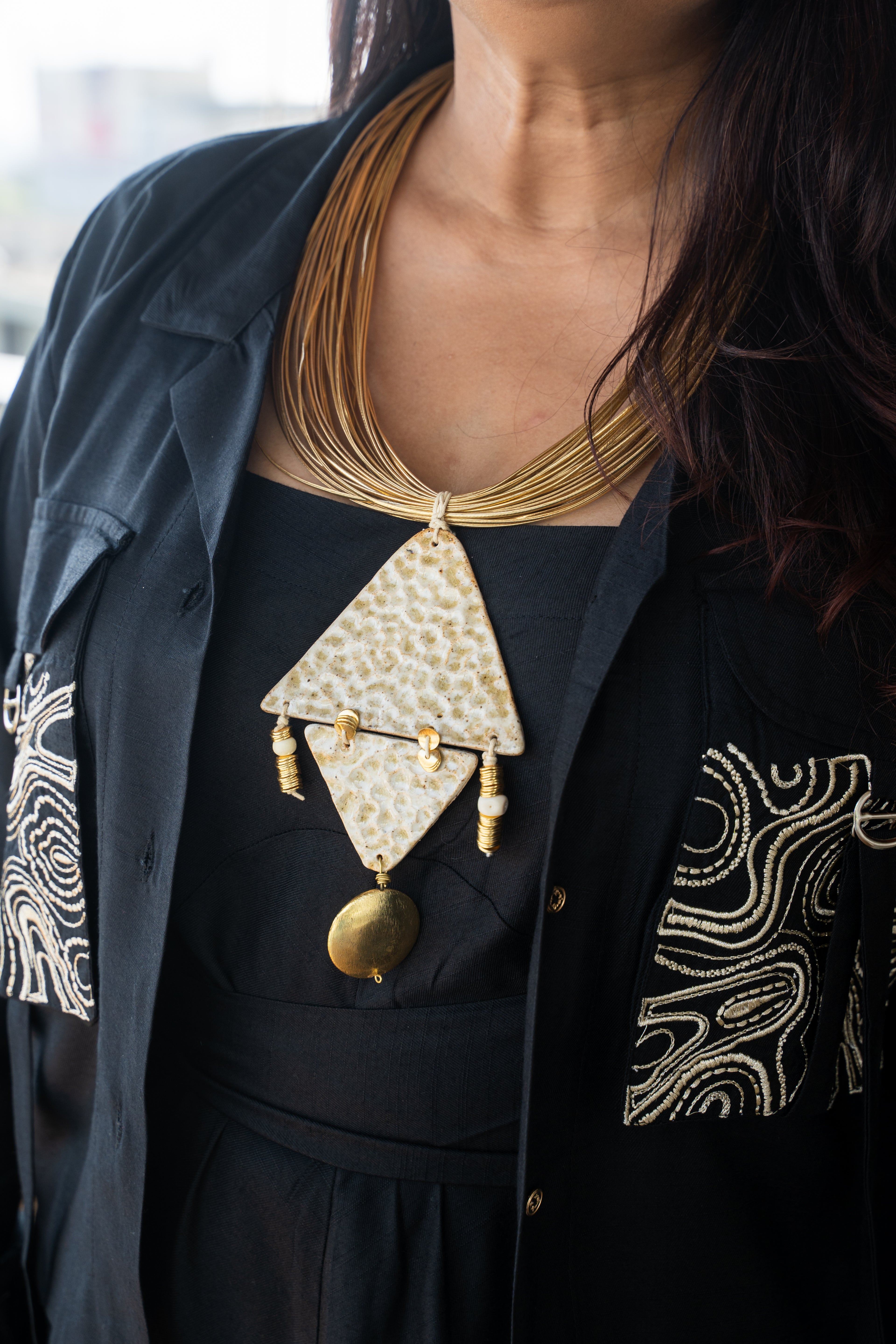 Handcrafted Ceramic Pendant Necklace