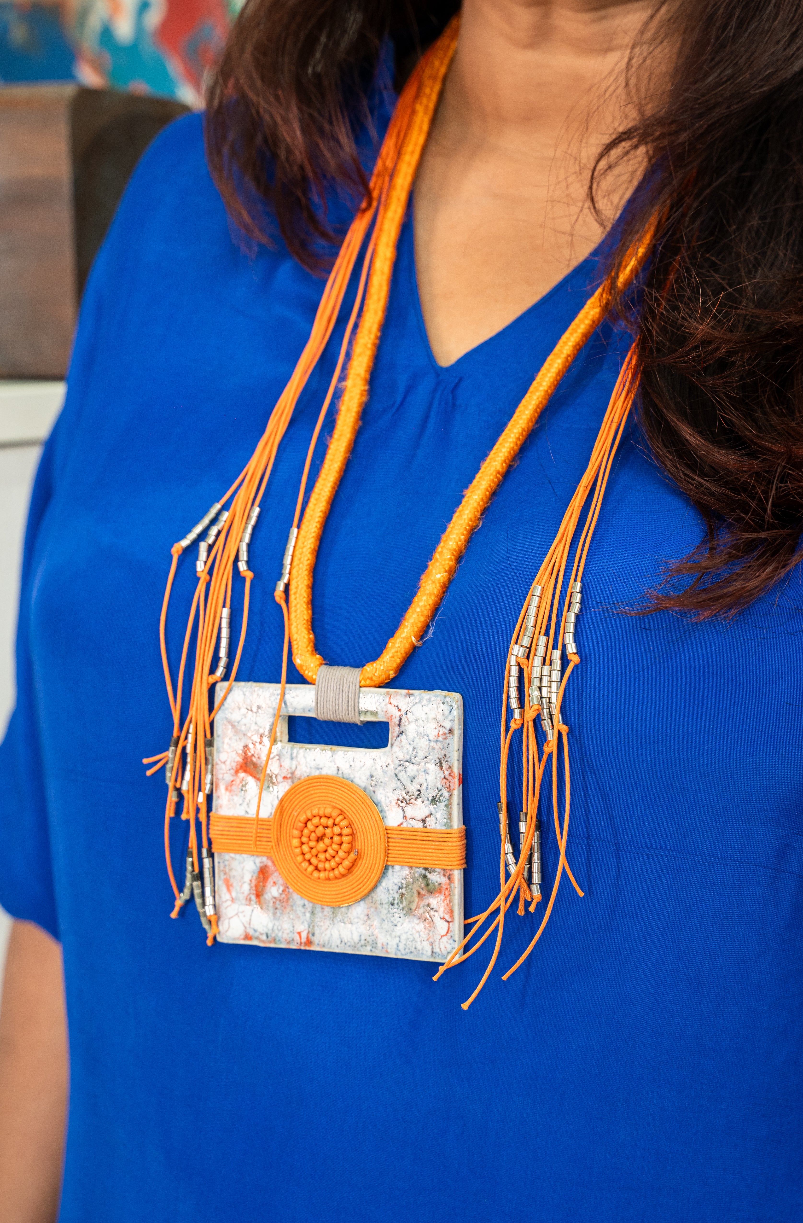 Handcrafted Ceramic Pendant Necklace