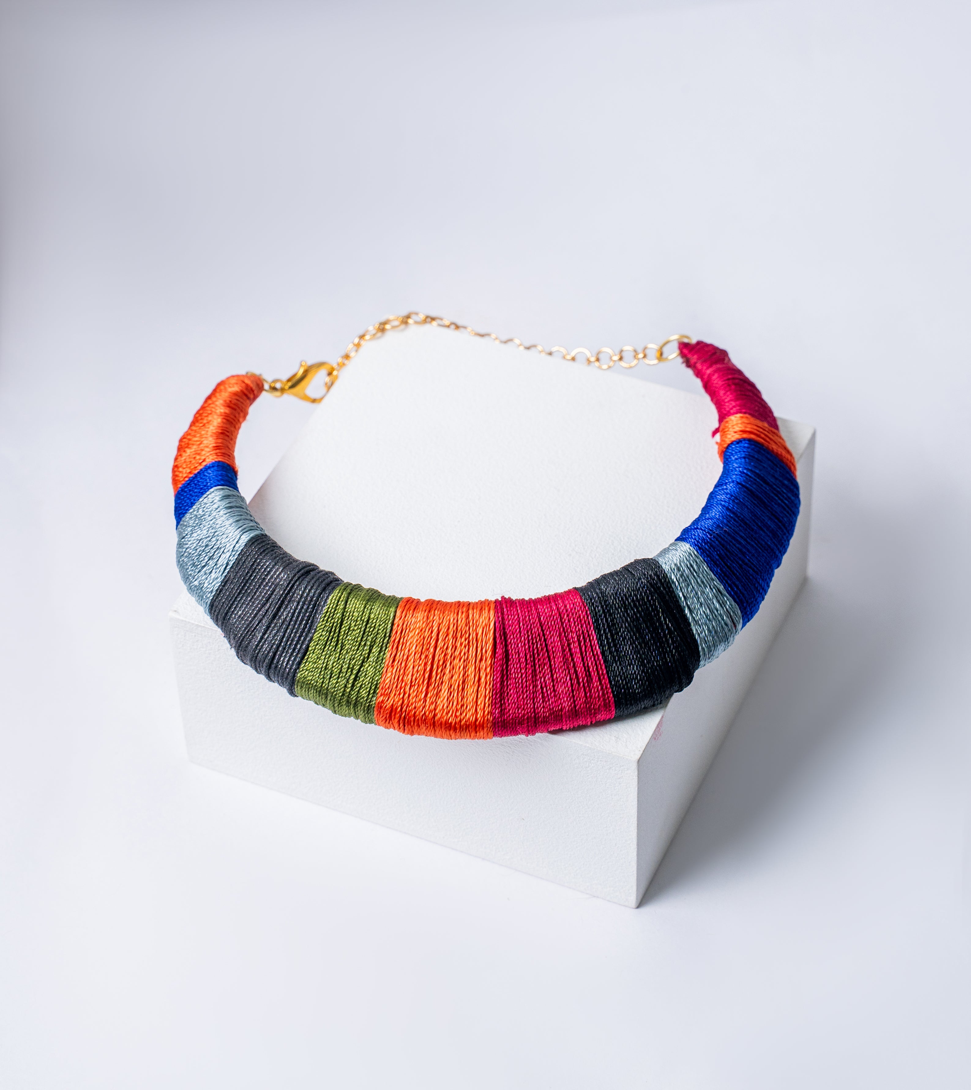 Handwoven Thread Choker Necklace