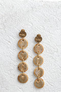 Handcrafted Ceramic & Brass Fusion Earrings