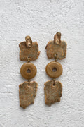 Handcrafted Ceramic & Brass Fusion Earrings