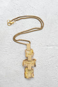 Handcrafted Ceramic & Brass Fusion Necklace