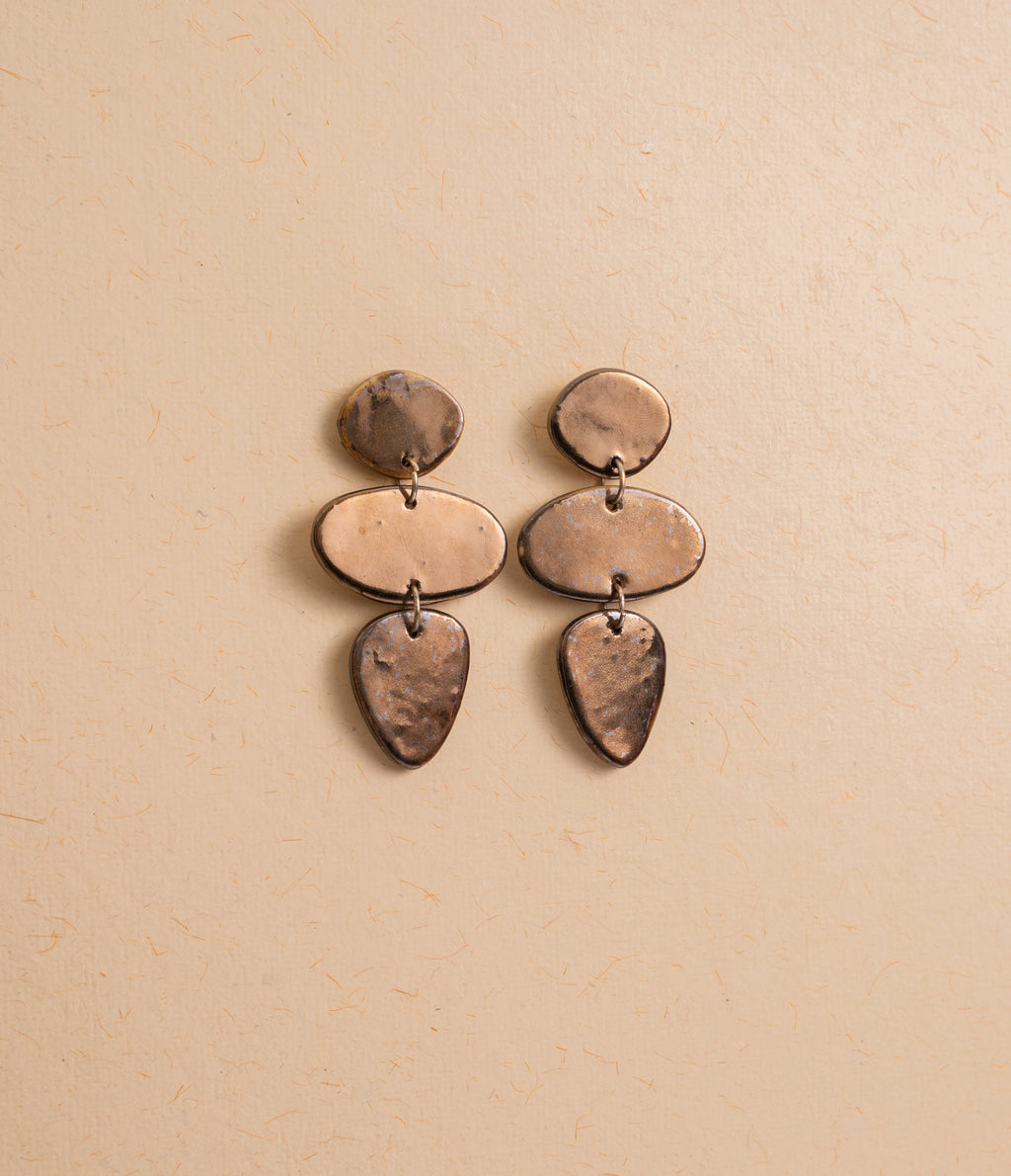 Handcrafted Cascade Ceramic Earrings