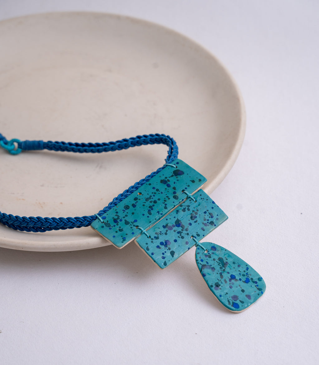 Handcrafted Geometric Ceramic Necklace