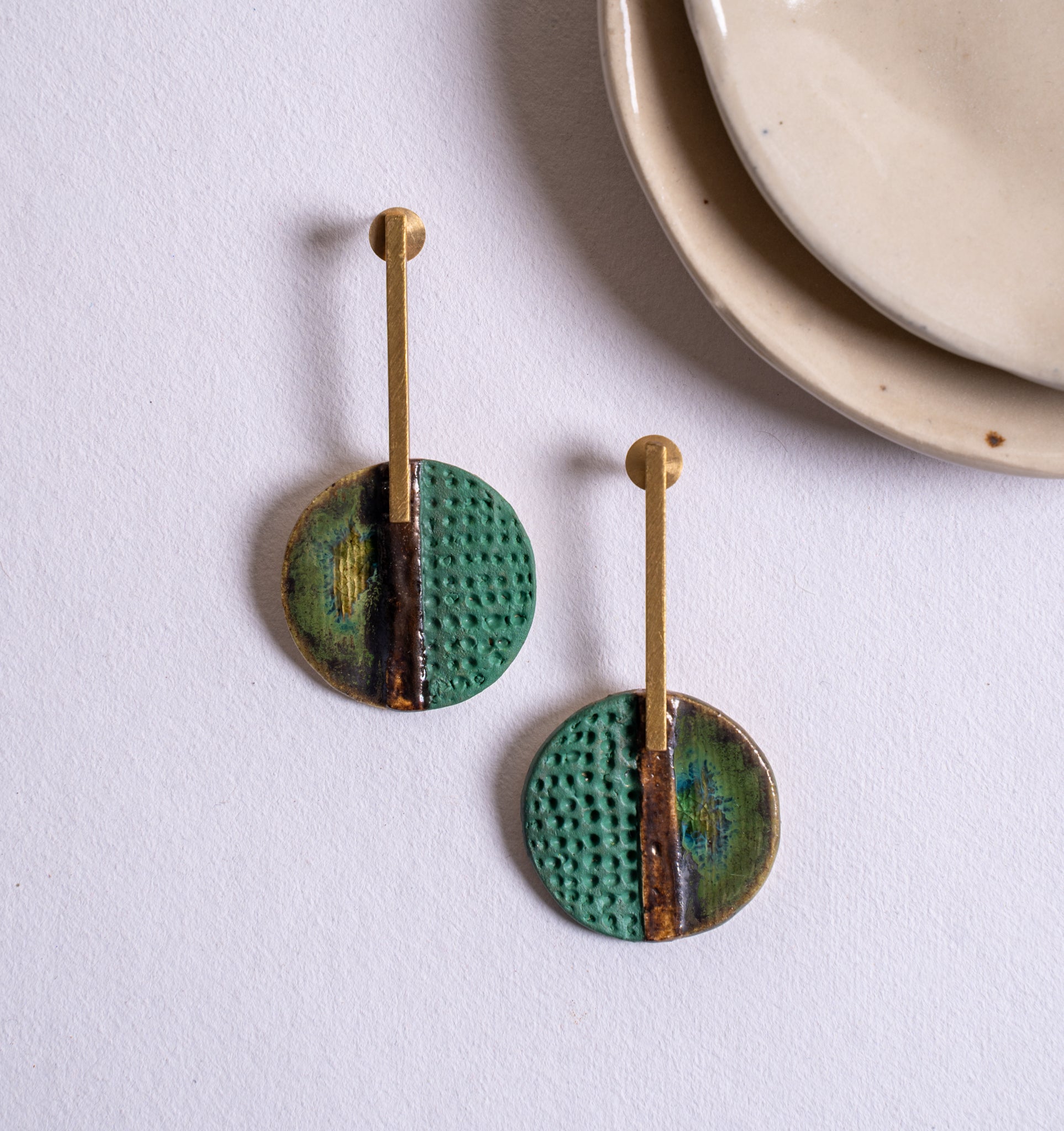 Handmade Ceramic Statement Earrings