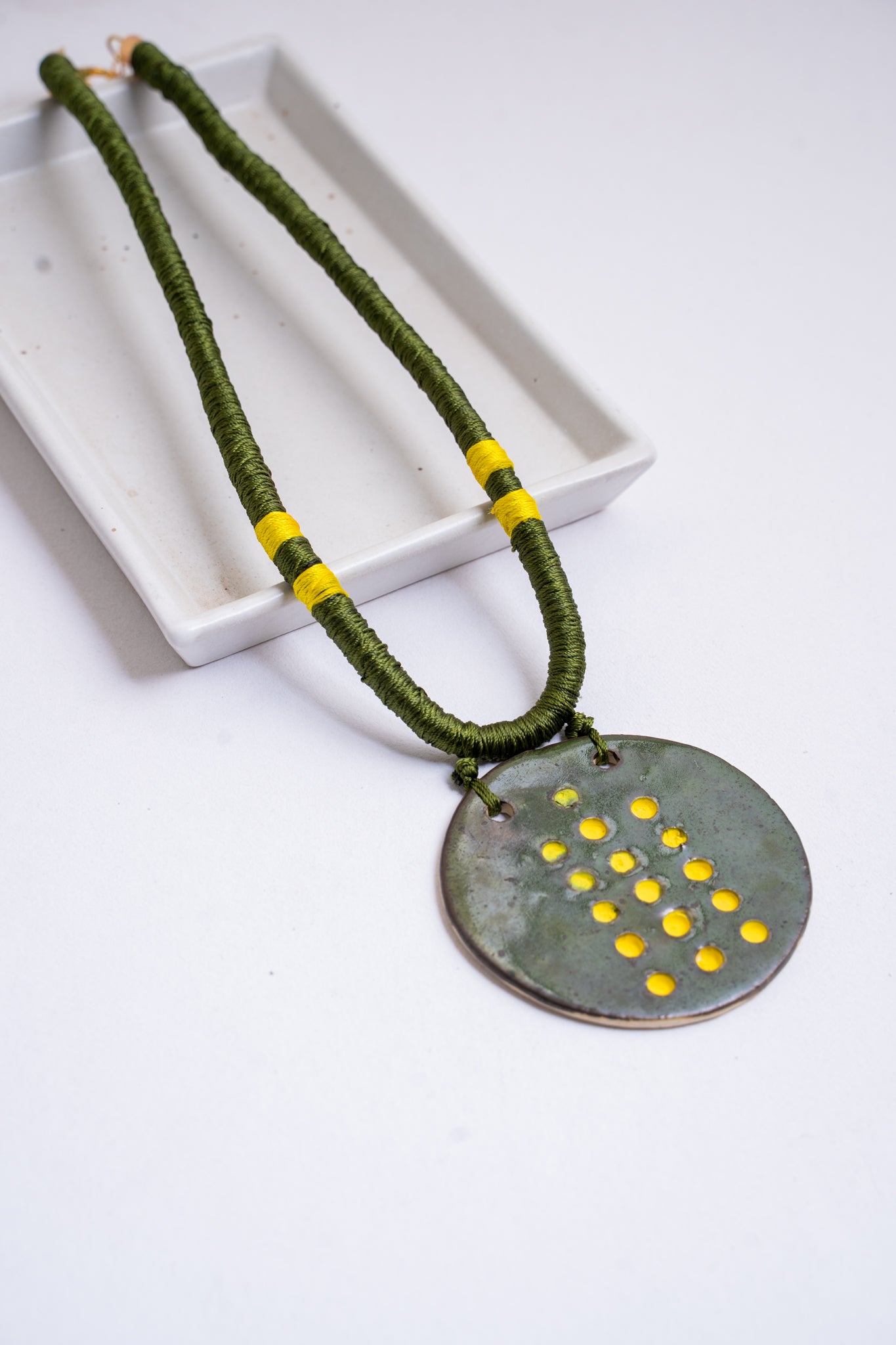 Handcrafted Ceramic Pendant Necklace