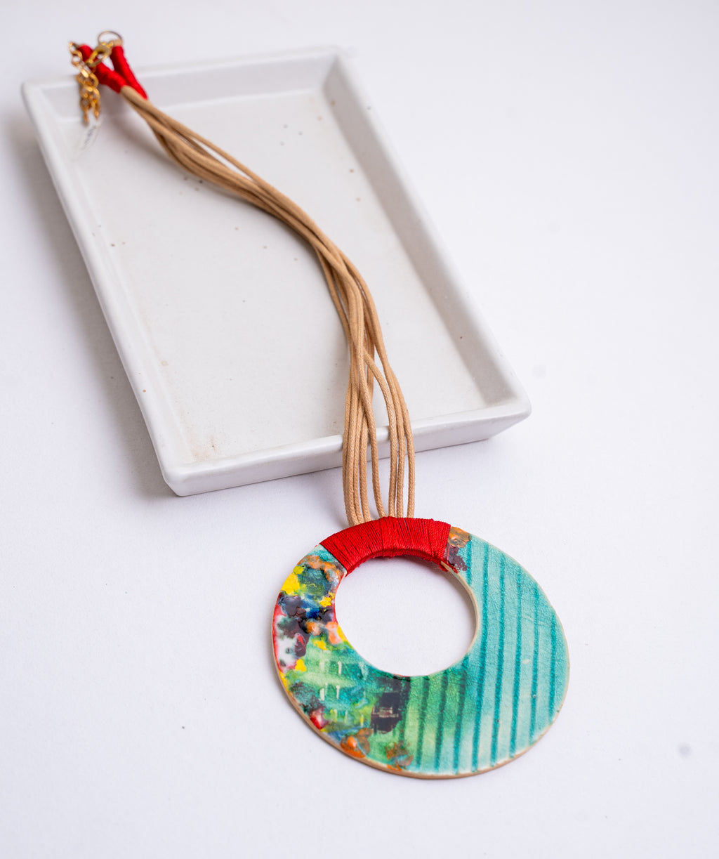 Handcrafted Ceramic Pendant Necklace