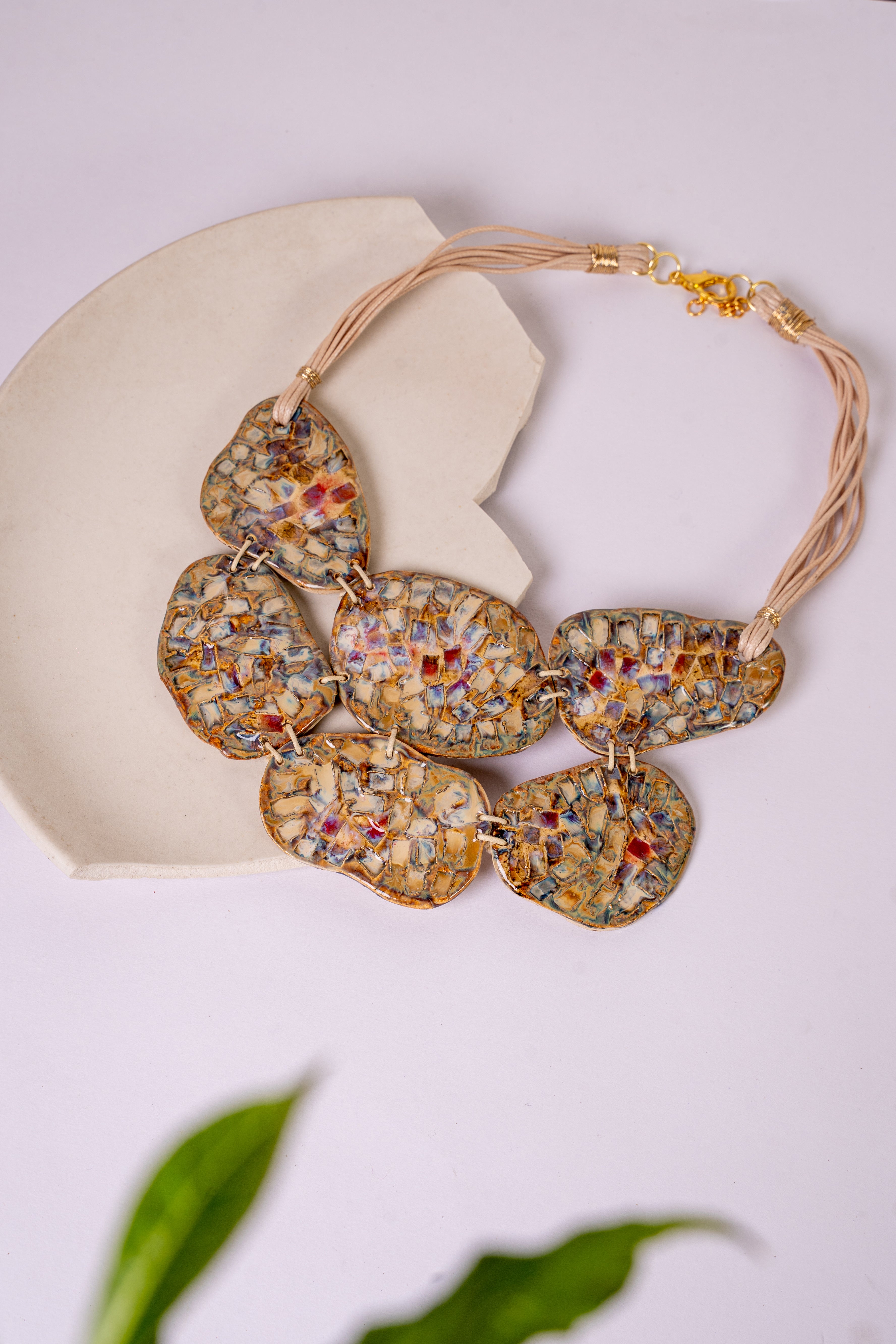 Handcrafted Ceramic Statement Necklace