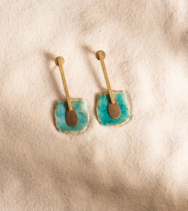 Handcrafted Ceramic Drop Earrings