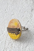 Handcrafted Ceramic & Brass Fusion Ring
